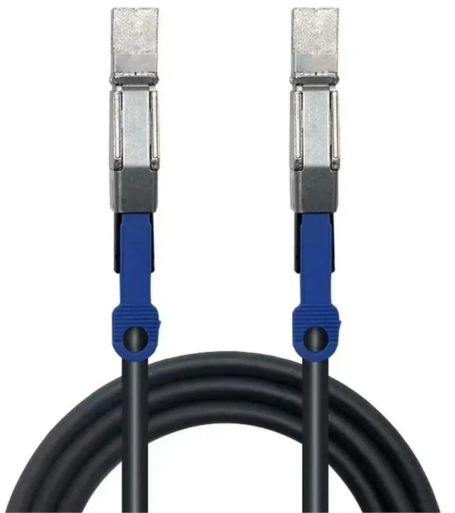 Main image of MinSAS Cable 4X SFF-8644 to SFF-8644 Cable Multilane Shielded Cage Cable Hard Disk Server Data Sync Transmission 1M