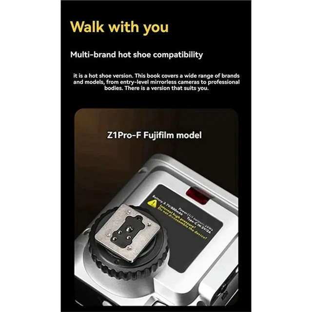 Alt view image 2 of 3 - Z1 Pro Mini Rechargeable Camera Flash Light Speedlite For