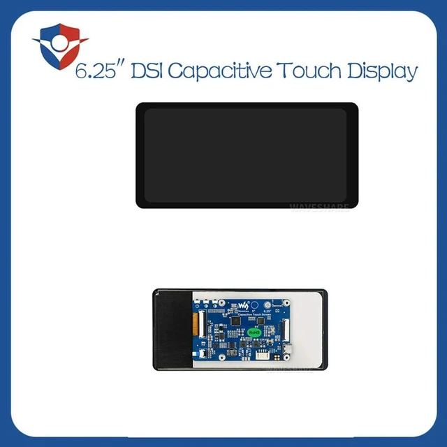 Main image of .25 Inch DSI Capacitive Touch Display For Raspberry Pi 720x1560 IPS Screen 5-Point Touch 1.1mm Optical Bonding Toughened Glass
