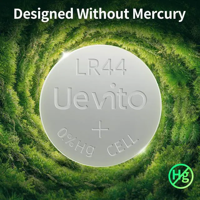 Alt view image 7 of 7 - UEVITO LR44 Batteries 25 Pack, AG13 A76 357 L1154f 1.5V Button Coin Cell | High Capacity Alkaline Battery for Toys, Calculators, Thermometers and Watches, Designed to Operate from -4°F to 140°F