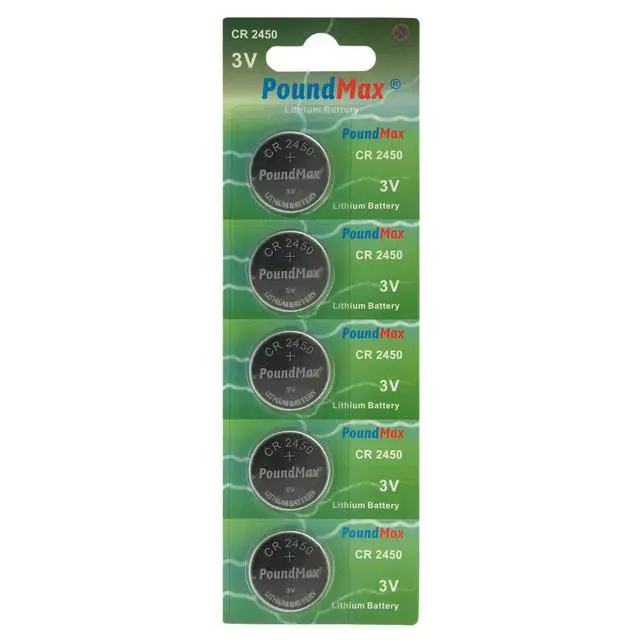 Alt view image 4 of 7 - PoundMax CR 2450 Batteries 3v Lithium Button Cell Battery Combo Pack - 5 Count