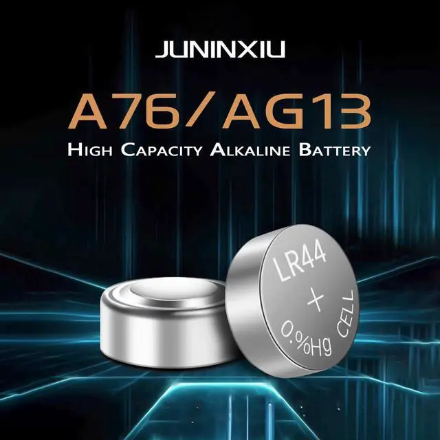 Alt view image 3 of 7 - JUNINXIU L1154f Battery AG13 Battery LR44 Batteries L1154 SR44 A76 Button L1154h Button Batteries Alkaline Coin Cell (10 Count)