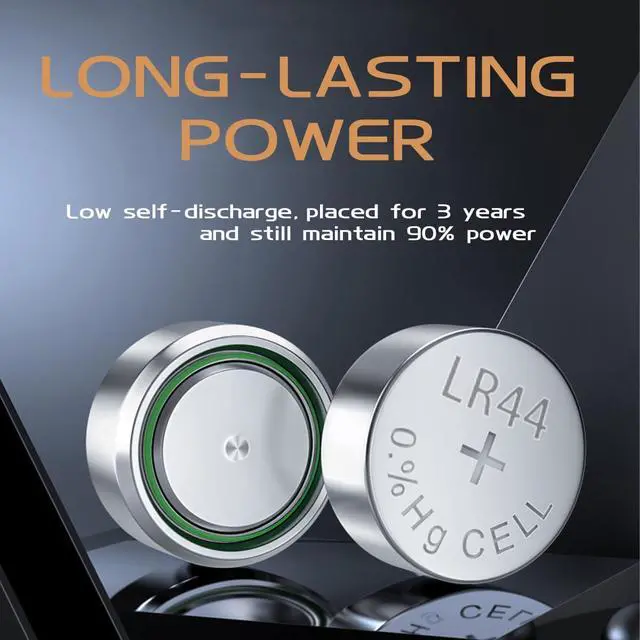 Alt view image 4 of 7 - JUNINXIU L1154f Battery AG13 Battery LR44 Batteries L1154 SR44 A76 Button L1154h Button Batteries Alkaline Coin Cell (10 Count)