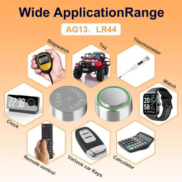 Alt view image 3 of 7 - kunying AG13 LR44 Batteries 25-Pack, 1.5V A76 357 L1154F SR44 | 1.5V alkaline button cell, leak-proof, mercury-free, long shelf life, ideal for toys, calculators, laser pointers