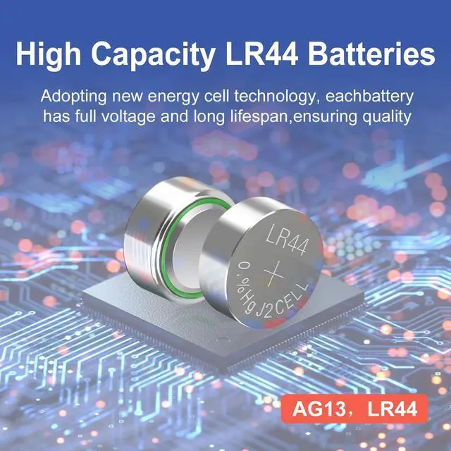 Alt view image 4 of 7 - kunying AG13 LR44 Batteries 25-Pack, 1.5V A76 357 L1154F SR44 | 1.5V alkaline button cell, leak-proof, mercury-free, long shelf life, ideal for toys, calculators, laser pointers