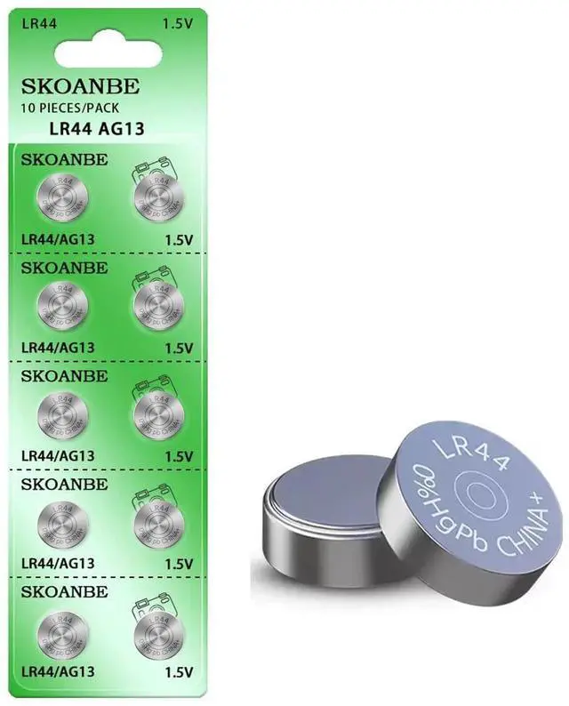 Main image of SKOANBE 10PCS AG13 LR44 303 A76 357 SR44 1.5V Battery Button Coin Cell Batteries