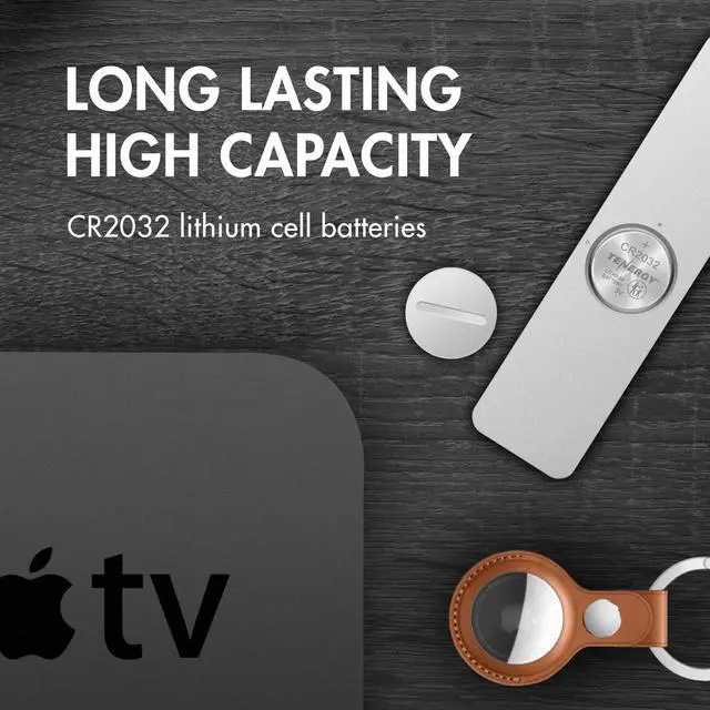 Alt view image 2 of 7 - Tenergy 3V CR2032 Batteries, Lithium Button Coin Cell 2032 Battery, Compatible with AirTags, Key FOBs, Calculators, Coin Counters, Watches, Heart Rate Monitors, Glucometer, and More, 10 Count
