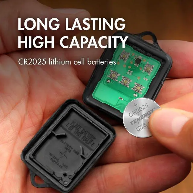 Alt view image 2 of 7 - Tenergy 3V CR2025 Batteries, Lithium Button Coin Cell 2025 Battery, for Key FOBs & Other Devices, 5 Count