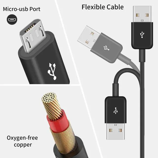 Alt view image 6 of 7 - Poyiccot Micro USB Splitter Cable, Multi 6 in 1 USB 2.0 Type A Male to 6 Micro USB Male Splitter Adapter Cable with 3A Fast Charging for Cell Phones and More Android Devices, 1.5ft