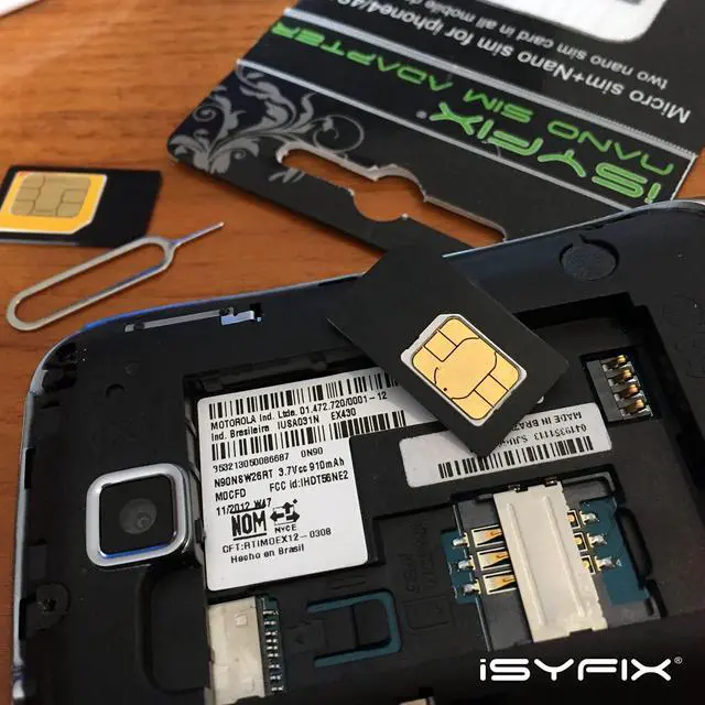 Alt view image 5 of 6 - iSYFIX Sim Card Adapter Nano Micro | Standard 4 in 1 Converter Kit with Steel Tray Eject Pin