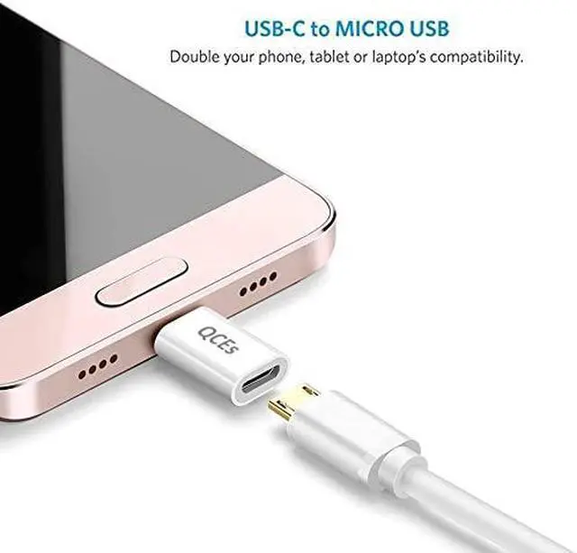 Alt view image 2 of 7 - QCEs Micro USB to USB C Adapter 2Pack, Type C Adapter Fast Charging Compatible with iPhone 16/15 Pro Plus, Galaxy S24/S23, Type-C Phones, Tablets