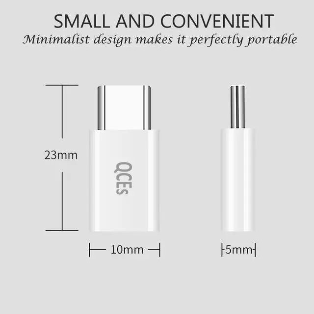 Alt view image 3 of 7 - QCEs Micro USB to USB C Adapter 2Pack, Type C Adapter Fast Charging Compatible with iPhone 16/15 Pro Plus, Galaxy S24/S23, Type-C Phones, Tablets