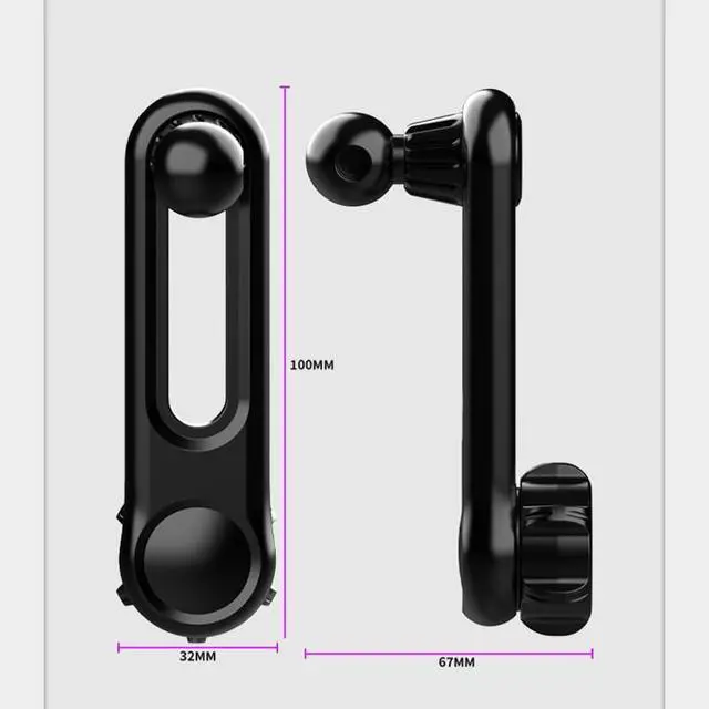 Alt view image 3 of 5 - RecDec 2 Pack Car Magnetic Phone Holder Extension Arm Adapter with 17mm Ball Head Joint Socket for MagSafe Car Mount Charger Magnetic Wireless Car Charger Magnetic Car Mount Phone Stand