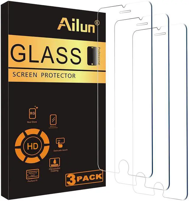 Main image of Ailun 3 Pack Screen Protector for Apple iPhone 8,7,6s,6, 4.7 Inch | 2.5D Edge, Tempered Glass, Case Friendly