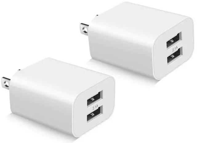Alt view image 8 of 8 - USB Wall Charger Block 2Pack Dual Port Cube Plug Power Charging Adapter Brick for Apple,for iPhone 16/17/Air/15/14/13/12/XS Max/XR/X/8/8 Plus/7/6,foriPad Mini/Air,for Samsung,for Kindle Fire,for LG