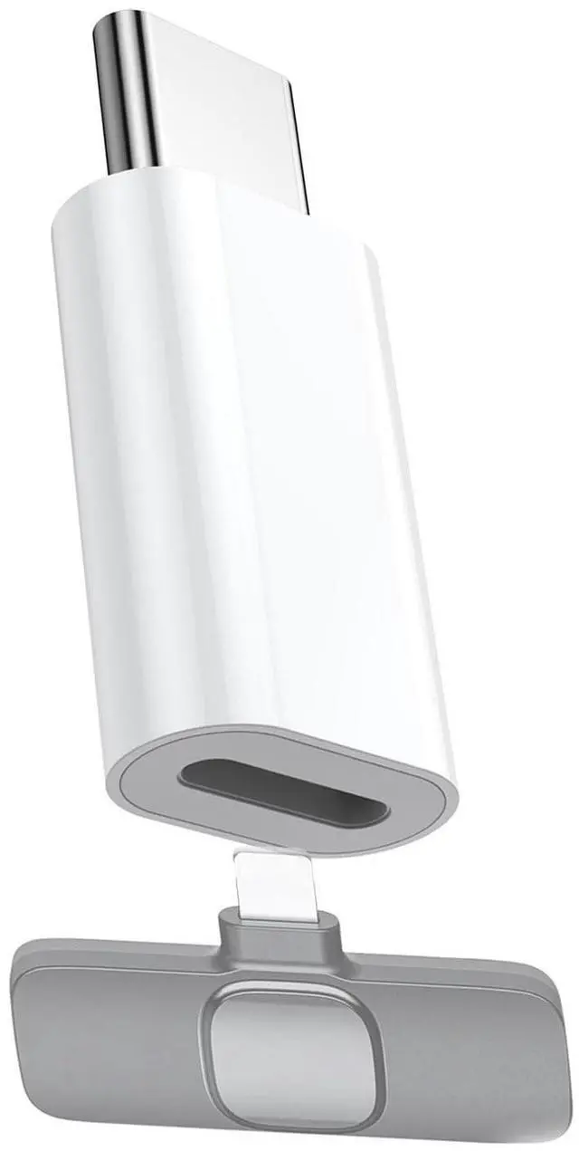 Main image of Type C to Lightning Microphone Adapter, USB C Male to Lightning Female Converter for Wireless Lavalier Microphone to your phone, Not for Headphone and Data, also Can charge for iPhone17/ 16 Series etc
