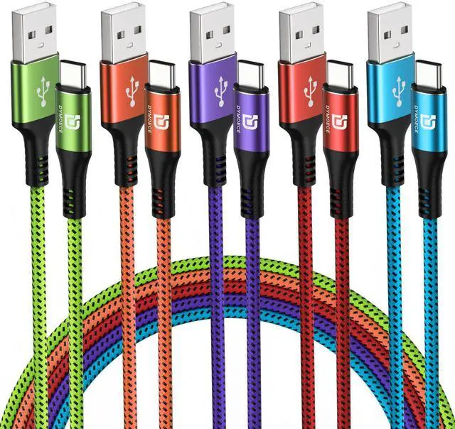 Main image of D Dymoece USB C Cable 5 Pack 10ft USB Type C to A Cord Fast Charging | USB to USB C Cable Nylon Braided for Samsung Galaxy S26 S25 S24 Note 9 Note 8 Galaxy Note S21 S20 S10 Plus USB Type C Cable