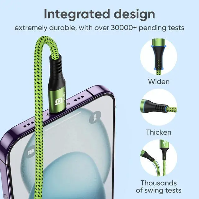Alt view image 2 of 6 - D Dymoece USB C Cable 5 Pack 10ft USB Type C to A Cord Fast Charging | USB to USB C Cable Nylon Braided for Samsung Galaxy S26 S25 S24 Note 9 Note 8 Galaxy Note S21 S20 S10 Plus USB Type C Cable
