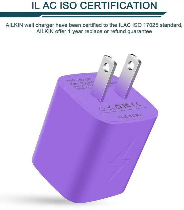 Alt view image 3 of 7 - USB Plug Wall Charger Fast Charging Block Power AC Adapter Dual Port Charge | USB Cube Travel Brick Cell Phone Quick Chargers Box for iPhone, iPad, Samsung Phones USB Charging Base