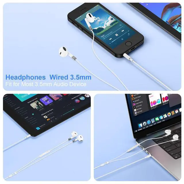 Alt view image 5 of 7 - Plug in Earbuds 3.5mm Jack Wired Earbuds for Samsung Galaxy A15 A14 A13 A07 | A06 A25 A24 A23 S10 S9 S8 Wired Ear Buds, in-Ear Headphones Earphones with Microphone for iPhone iPad iPod Computer Laptop