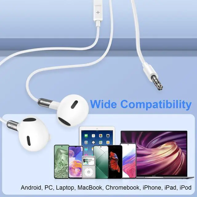 Alt view image 6 of 7 - Plug in Earbuds 3.5mm Jack Wired Earbuds for Samsung Galaxy A15 A14 A13 A07 | A06 A25 A24 A23 S10 S9 S8 Wired Ear Buds, in-Ear Headphones Earphones with Microphone for iPhone iPad iPod Computer Laptop