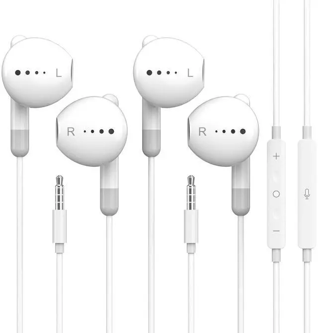 Main image of Fidioto 2Pack Wired Earbuds with Microphone, 4.0Ft Length Wired in-Ear Headphones, 3.5mm Jack Wired Earphones Compatible with Mobile Phones / MP3 / Computers/IPads/Tablets, etc