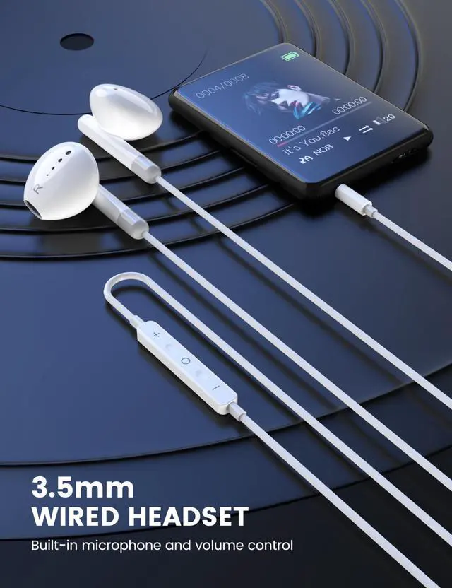 Alt view image 2 of 6 - Fidioto 2Pack Wired Earbuds with Microphone, 4.0Ft Length Wired in-Ear Headphones, 3.5mm Jack Wired Earphones Compatible with Mobile Phones / MP3 / Computers/IPads/Tablets, etc