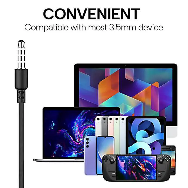 Alt view image 5 of 7 - 2 Pack Wired in-Ear Headphones with Microphone, 3.5mm Plug Earbuds, Noise Isolating, Anti-Drop Headphones Ergonomic Comfort Fit, Clear Call, Durable Cord, Compatible with Tablet