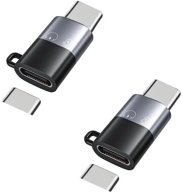 Main image of ZEXIBATH for DJI Mic Mini/Mic 2/Mic 3 Mobile Phone Adapters for Phone 14 13 12 11 8 Smartphone/PC/Mac Type c Connector Accessories Wireless Microphone Receiver (2 Pack)