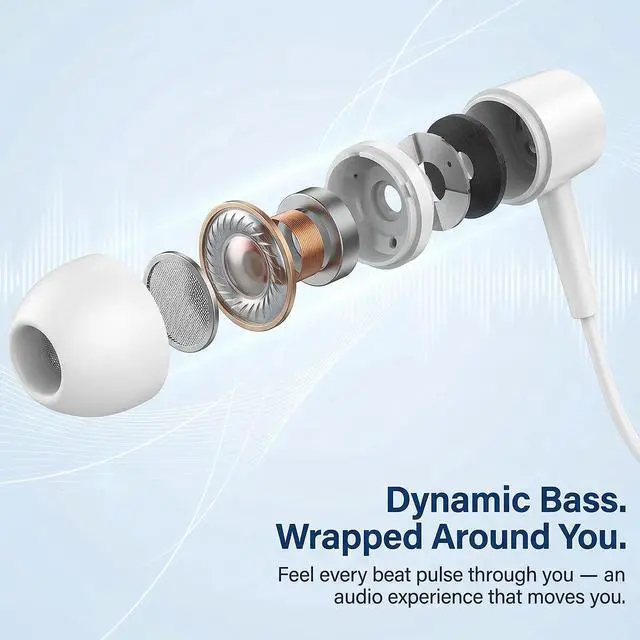 Alt view image 4 of 7 - 2Packs Wired Earbuds Headphones with Microphone,3.5mm in-Ear Headphones with Stereo Sound, Noise Lsolating for Phone Calls, Gaming, Laptop, Computer, Tablet