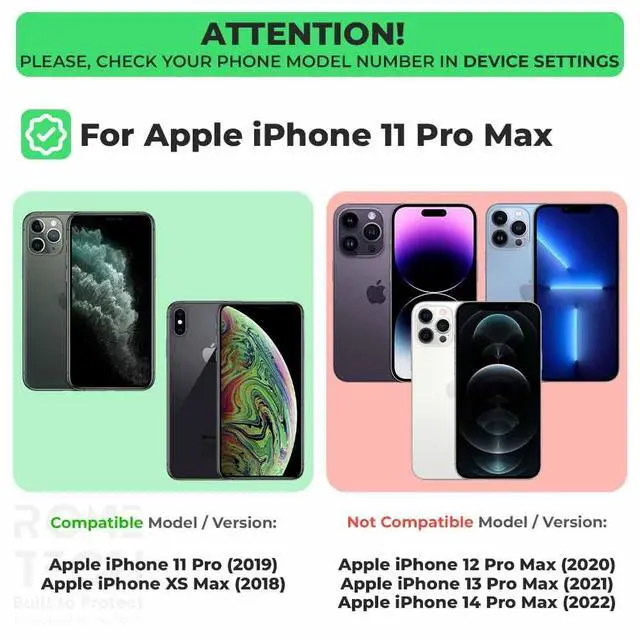 Alt view image 2 of 6 - Rome Tech 3-Pack Tempered Glass Screen Protector for iPhone 11 (iPhone 11 Pro Max)
