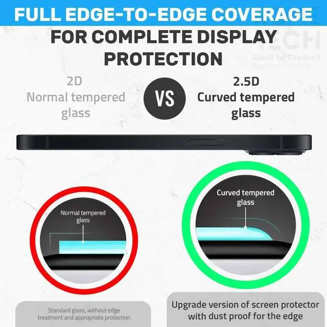 Alt view image 3 of 6 - Rome Tech 3-Pack Tempered Glass Screen Protector for iPhone 11 (iPhone 11 Pro Max)