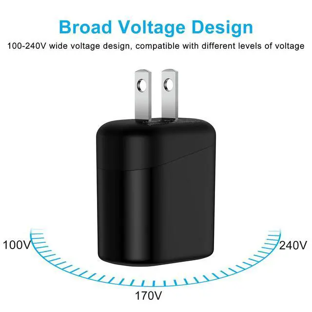 Alt view image 3 of 7 - Fast Phone Charger for Samsung Galaxy Z Flip 8 7 FE 6 5 4 3, Z Fold 8 A01 | Ultra 7 6 5 4 2 5G, Z Trifold, Tri Fold, Fast Charging Block for S25 Edge S25+ S24, Wall Power Adapter with USB C to C Cable
