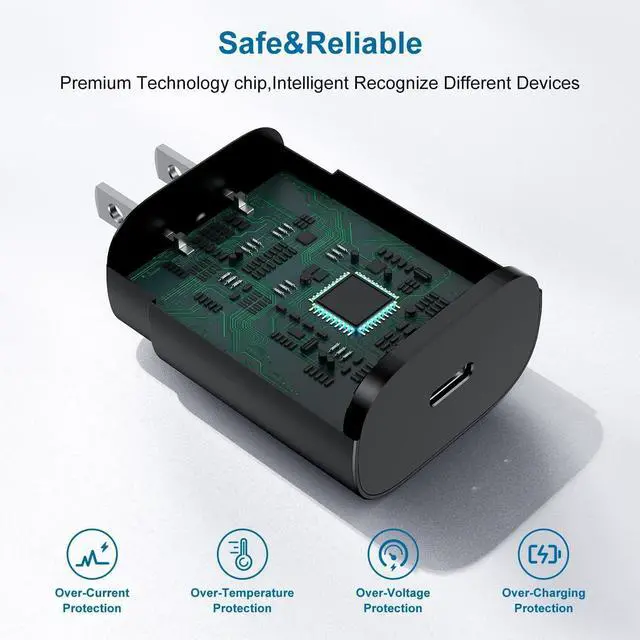 Alt view image 2 of 6 - Type C Charger, 25W Type C Fast Charging Block, with USB C Charger Cable Compatible Galaxy S24/S23/S22/S22 Ultra/ S21/S21 Ultra/S20/ S20 Plus/ S20 Ultra/ S10/ S10e/ S10 Plus