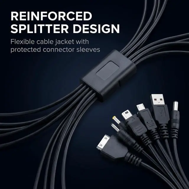 Alt view image 5 of 7 - BWESOO Black 10 in 1 Universal USB Cable, Multiple Universal Charging Cable for Cell Phones Blutooth Earphone Speaker Adapter Cable, 20cm Data Cable USB Cables Cables and Interconnects