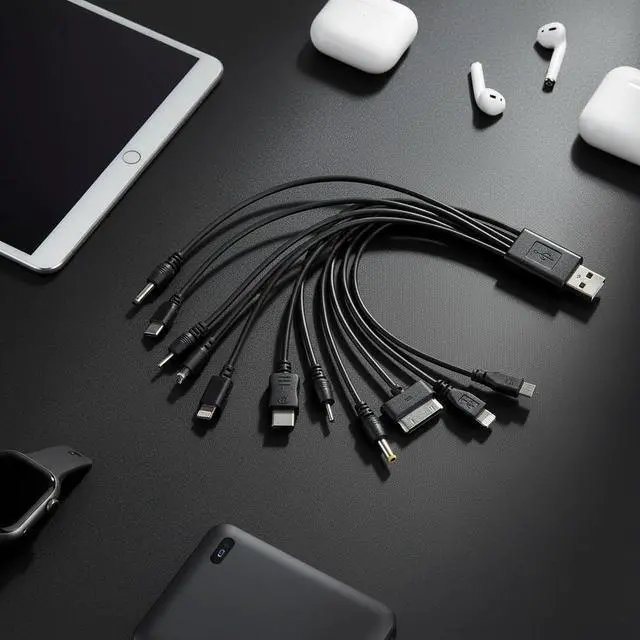Alt view image 7 of 7 - Czhotg 10 in 1 USB Multi Charger USB Cables Universal Charger, for Mobile Phones Cord 20CM/7.87in Universal, for All Devices Cable for Smartphone, Automobile