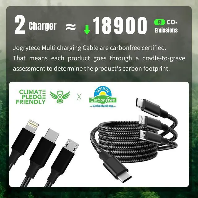 Alt view image 7 of 7 - 3 in 1 Multi Charging Cable, USB Cable Universal Charger, 2Pack 4FT | Phone Charger Cord with Type-C, Micro USB, L Port, Travel Charger for iPhone 17-8/Android, Travel Camping Essentials