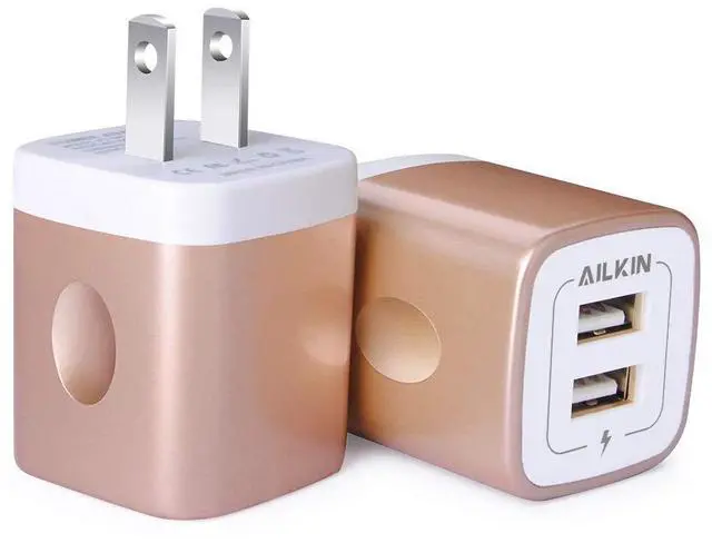 Main image of USB Wall Charger, Charger Block, 2.1A Multiport Fast Charge Power Brick | USB Cube Plug Box Base Adapter for Apple, iPhone, Cell Phone Smart Devices