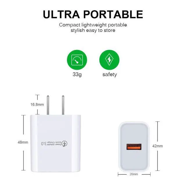 Alt view image 4 of 7 - Android Fast Charging Plug Rapid Micro USB Charger Cable 6FT | Compatible for Samsung Galaxy S7,S6,J8,J7,J3V, LG Stylo 2 3 Plus,Moto G5,G5 Plus,E5 Play E6 E4