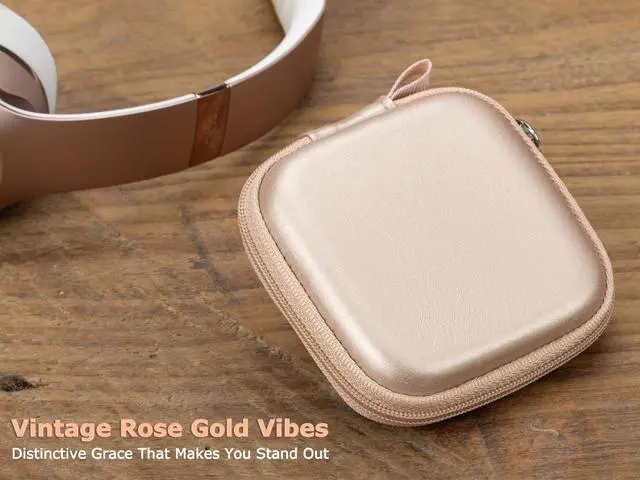 Alt view image 6 of 7 - Ginsco Mini-Portable Hard Shell Square Earbuds Case for Apple EarPods/Samsung Galaxy Wired/Wireless Earbuds, Cell Phone Accessories Organizer with Carabiner for Earphones