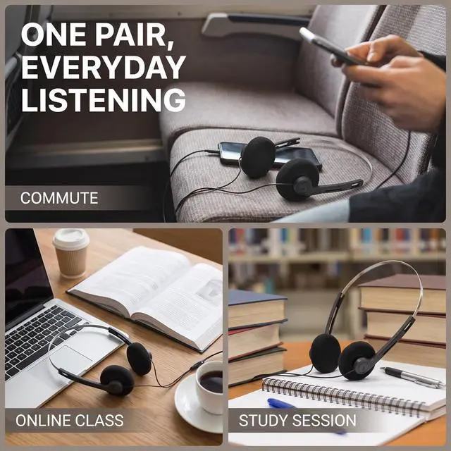 Alt view image 7 of 7 - Retro Over-Ear Headphone,Vintage Feelings Underwire Headphones,Retro Lightweight Earphones,Hi-Fi Stereo Earphone Headset,Headphone,for Most Mobile Phones Playback Pevices Headphones (Black)