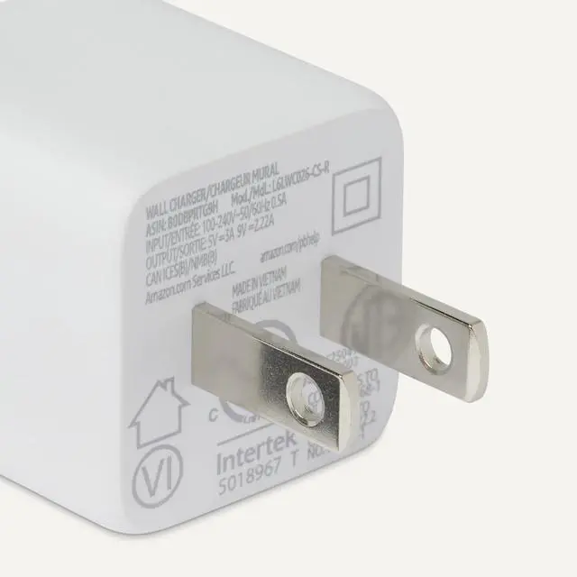 Alt view image 3 of 5 - Amazon Basics 20W Fast Charging USB-C Nano GaN Wall Charger, 1-Port PD 3.1 for iPhone, Samsung, iPad, Tablets, Phones, Travel-Friendly Size, White