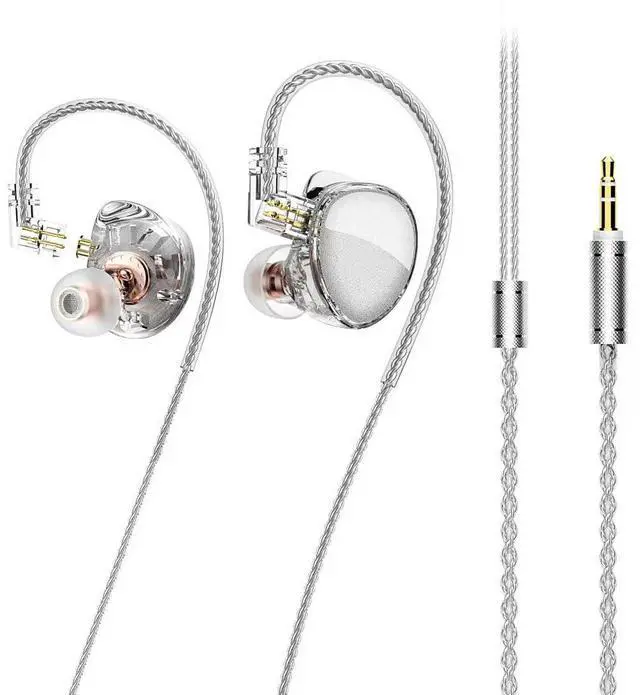 Main image of Phinistec HiFi Earbuds with New 1DD 10mm Dynamic Driver, Bass Sound Wired Earphone with Detachable Cable for Music and Gaming Video (White, no mic)
