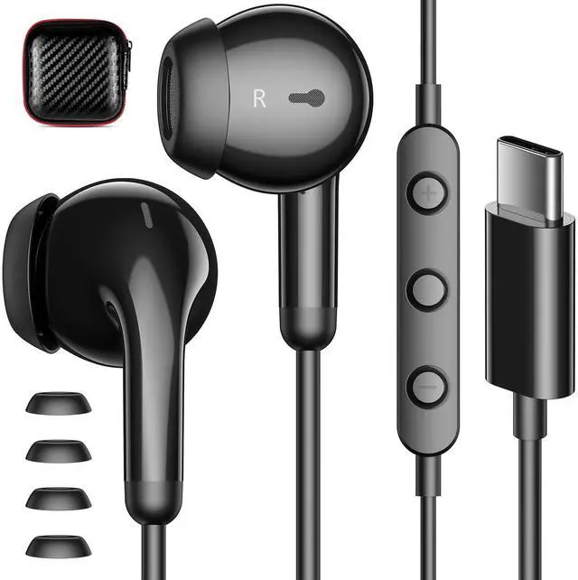 Main image of APETOO USB C Headphones for iPhone 17 16 15 Pro Max, Wired Earbuds with Mic | Volume Control Stereo Type C In-ear Earphones for iPad Pro Galaxy S26 Ultra S25 S24 S23 S22 A17 A16 A55 Pixel 10 9 8