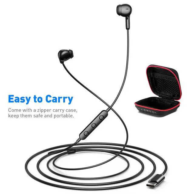 Alt view image 6 of 7 - APETOO USB C Headphones for iPhone 17 16 15 Pro Max, Wired Earbuds with Mic | Volume Control Stereo Type C In-ear Earphones for iPad Pro Galaxy S26 Ultra S25 S24 S23 S22 A17 A16 A55 Pixel 10 9 8