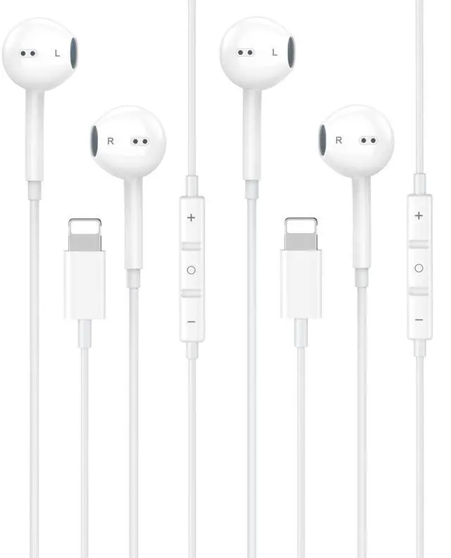 Main image of wamaxlink [Apple MFi Certified iPhone 14 13 12 11 Pro Max Headphones Wired | 2 Pack Wired iPhone Earphones with Built-in Mic & Volume Control In-Ear Earbuds for iPhone 14 13 12 11 Pro Max XS XR X 8