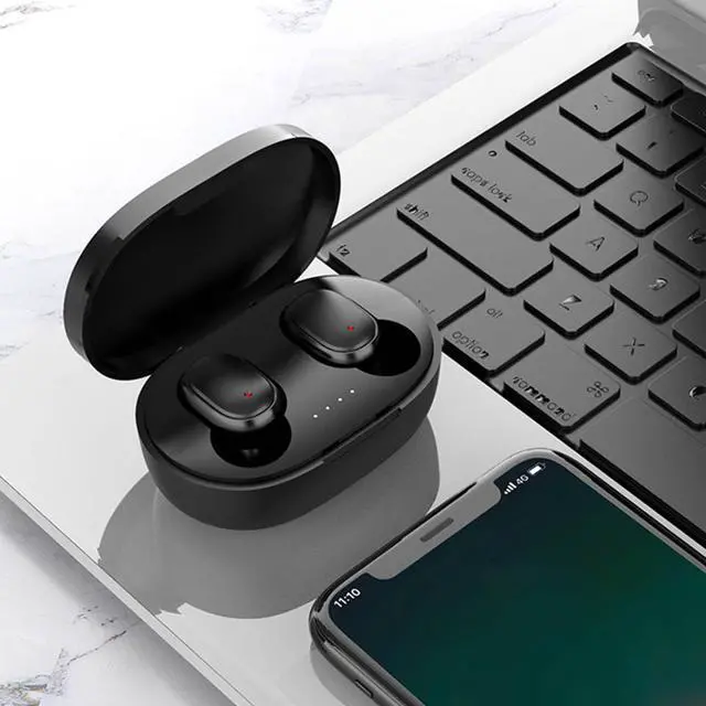 Alt view image 3 of 5 - ELMWODHJ Mini Wire Less Earbuds, Portable Blue Tooth in-Ear Earbuds | Wire Less Headphones For Smartphone, Hifi Stereo Sound Lightweight Headset, Small Earbuds For Travel Gym Exercise