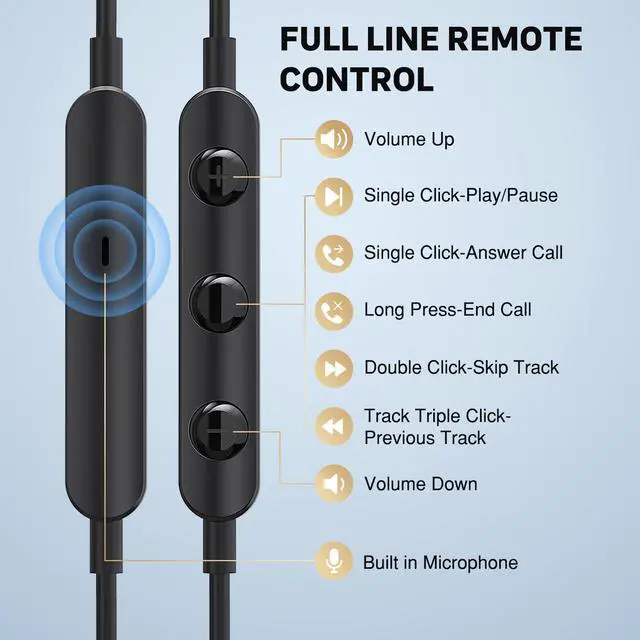 Alt view image 7 of 7 - USB C Headphones with Case for Apple iPhone 17/Android Phones | Tangle Free Corded USBC Plug in Ear Buds Type C Earphones for iPhone 17e 16 16e 15 for Samsung/Galaxy S26 S25/Pixel 11 10 9 8