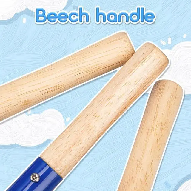 Alt view image 7 of 7 - UMUACCAN Beach Toys for Kids, 6Pcs 8'' Kids Gardening Tools Sand Toys Set, Metal Garden Tools with Sturdy Wooden Handle, Cylinder, Spoon, Fork, Rake, Flat & Pointed Shovel, Gifts for Children
