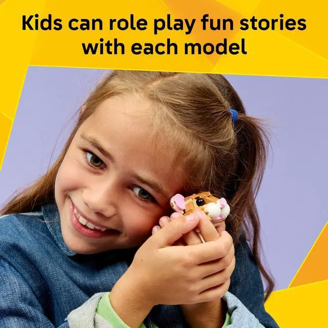 Alt view image 3 of 6 - LEGO Creator 3 in 1 Cute Hamster with a Flower Building Toy for Girls & Boys, Ages 7+ - Kids Build a Hamster, Hedgehog or Eagle Animal Figure - Gift Idea for Birthdays - 31376